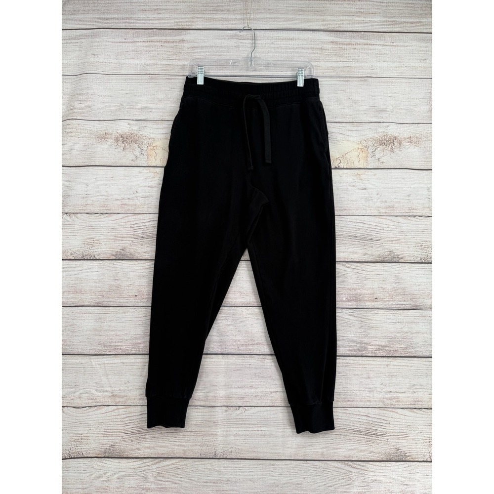 Pact Jogger Sweatpants Women Medium Black Organic Cotton Drawstring Pockets